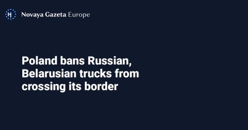 Poland bans Russian, Belarusian trucks from crossing its border