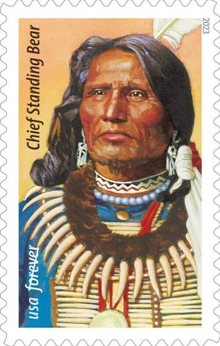Chief Standing Bear, Native American civil rights icon, is honored on a postal stamp