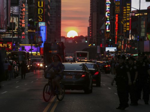 Manhattanhenge, a unique urban phenomenon, sets for the last time this year