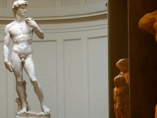 A principal is fired, invited to Italy after students are shown Michelangelo's 'David'