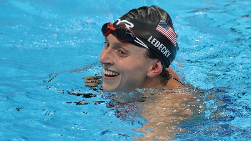 USA's Katie Ledecky Three-Peats And Wins Olympic Gold Again In 800-Meter Freestyle