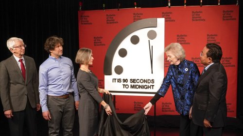 The Doomsday Clock moves to 90 seconds to midnight, signaling more peril than ever
