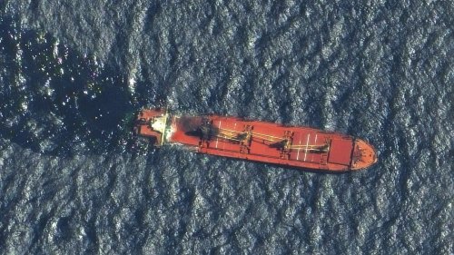 Cargo ship sinks in Red Sea nearly 2 weeks after being hit by Yemen's Houthi rebels