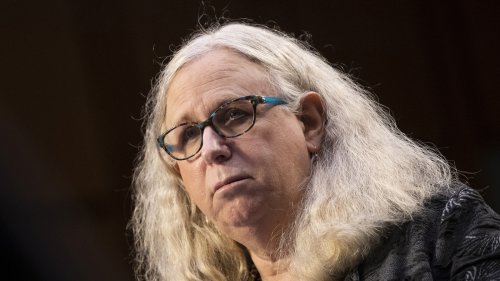 Dr. Rachel Levine is sworn in as the nation's first transgender four-star officer