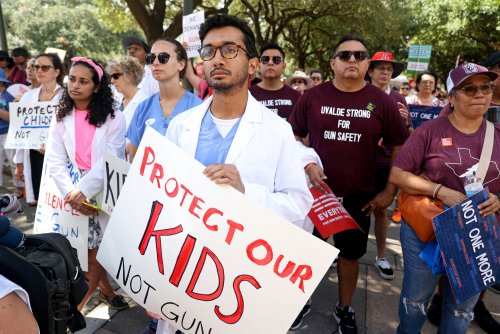 Uvalde parents and activists rally in Austin to demand age increase for AR-15 sales