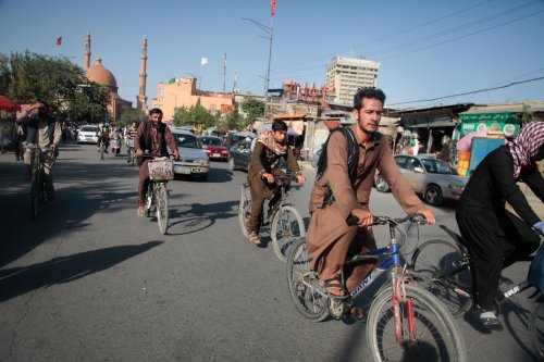 Bikes are everywhere in Kabul since the Taliban takeover. But who's not cycling? Women