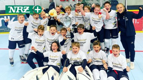 U 13 der Duisburg Ducks gewinnen den Skaterhockey-Pokal