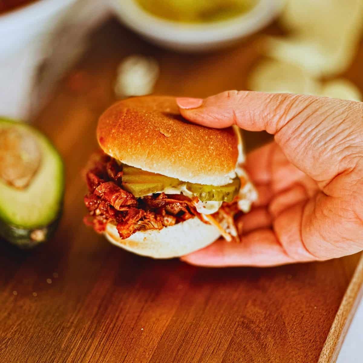 BBQ Jackfruit Sliders With Vegan Coleslaw