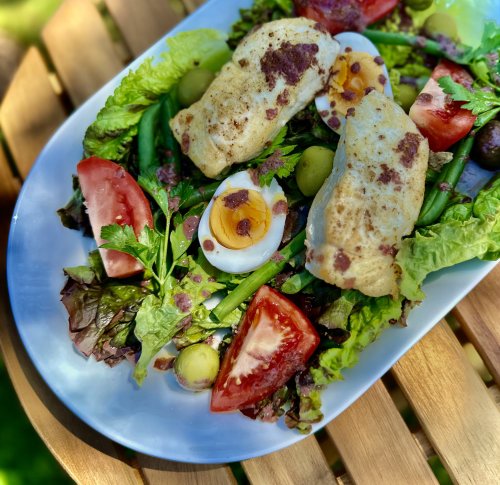 Chef Ned Bell’s Wild Pacific Halibut Niçoise Salad
