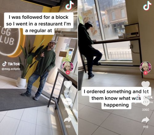 Toronto woman films man follow her into restaurant, wait before she leaves