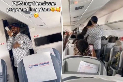 Smitten plane passenger proposes to girlfriend mid-flight using PA system: ‘Come out and say ‘yes’ to me’