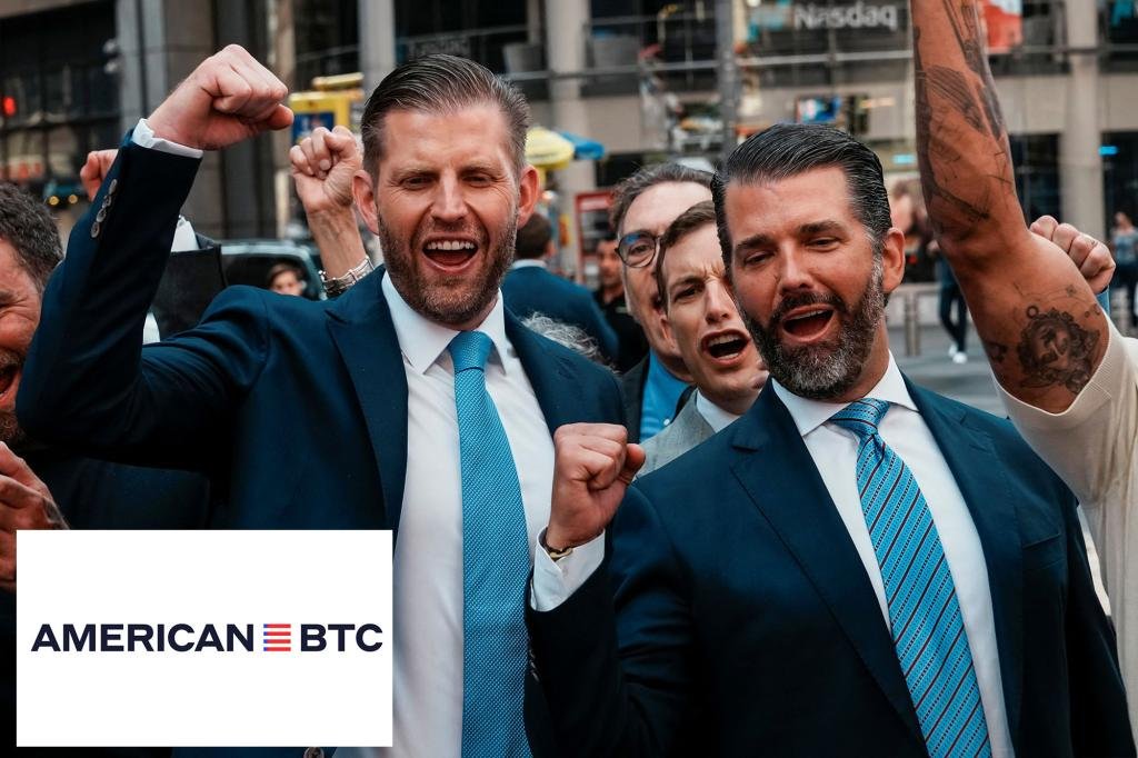 Eric Trump, Don Jr.’s stake in American Bitcoin soars to $1.5B in Nasdaq debut