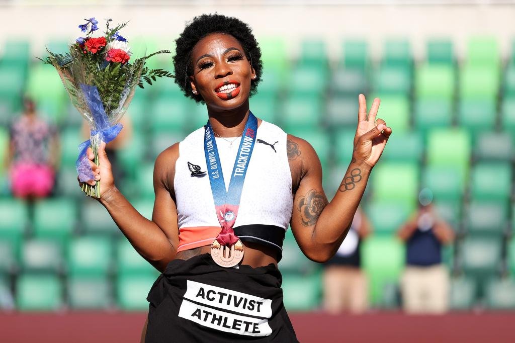 US Olympian Gwen Berry snaps back at critics over flag snub