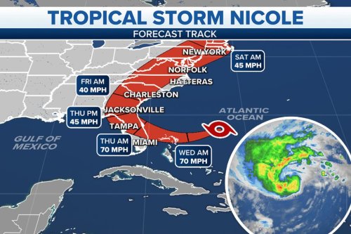 Subtropical Storm Nicole Strengthens, Prompting New Watches, Warnings ...