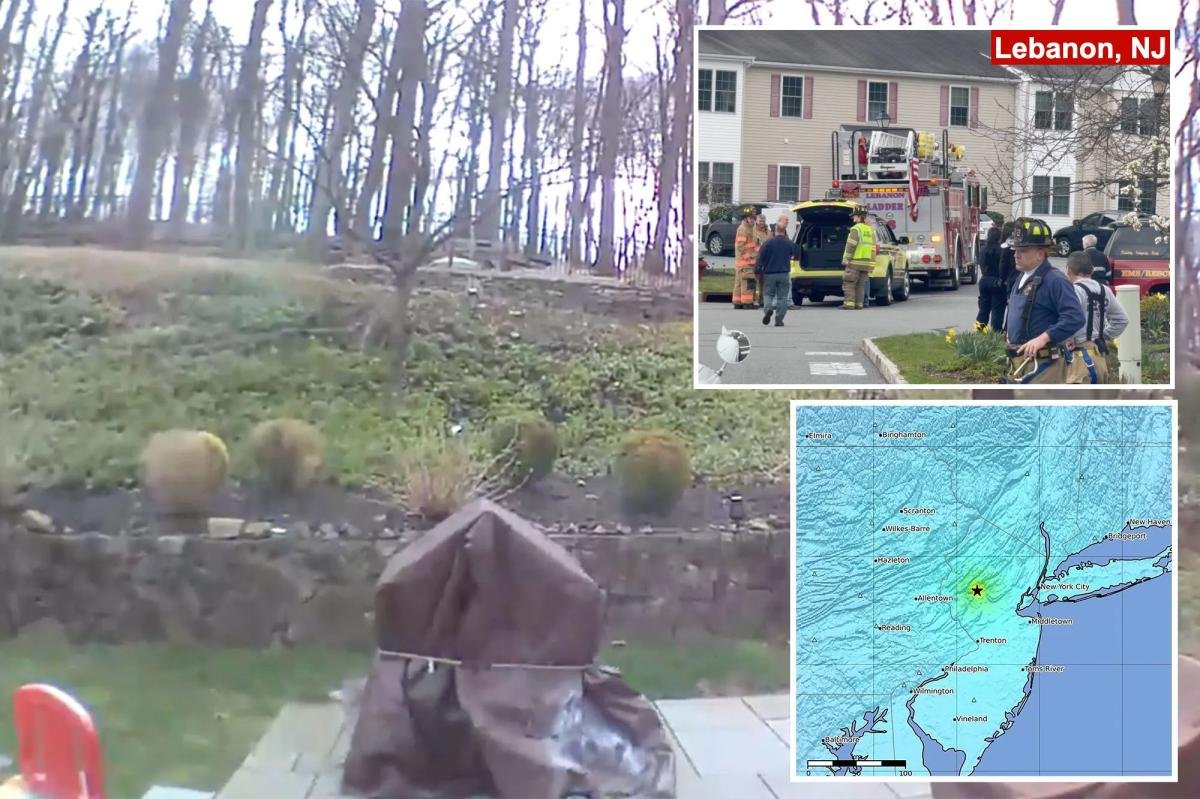 Scary security video captures earthquake rattling New Jersey