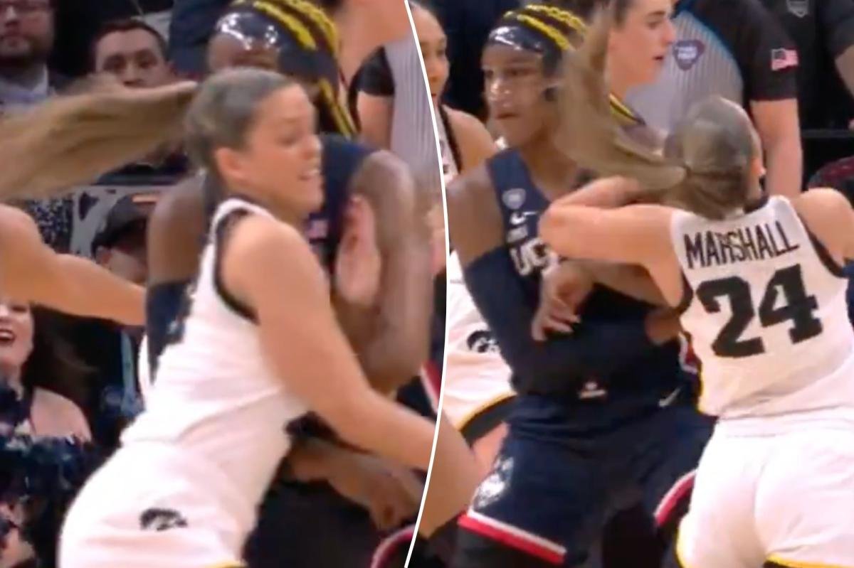 Iowa-UConn March Madness clash ends in controversy with brutal offensive foul: ‘That call sucked’