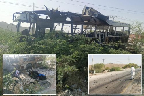 Suicide car bomber strikes a school bus in southwestern Pakistan, killing 4 children, officials say