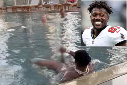 Video: Antonio Brown exposes himself to stunned guests in hotel pool