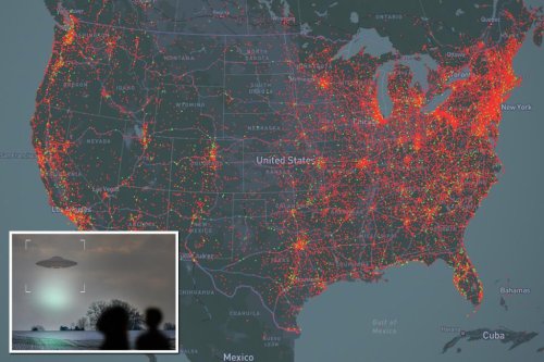 UFO map reveals extraterrestrial hotspots across the US: Is your state on the list?