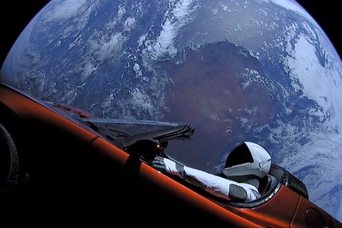 Tesla Roadster launched into space by SpaceX passes Mars