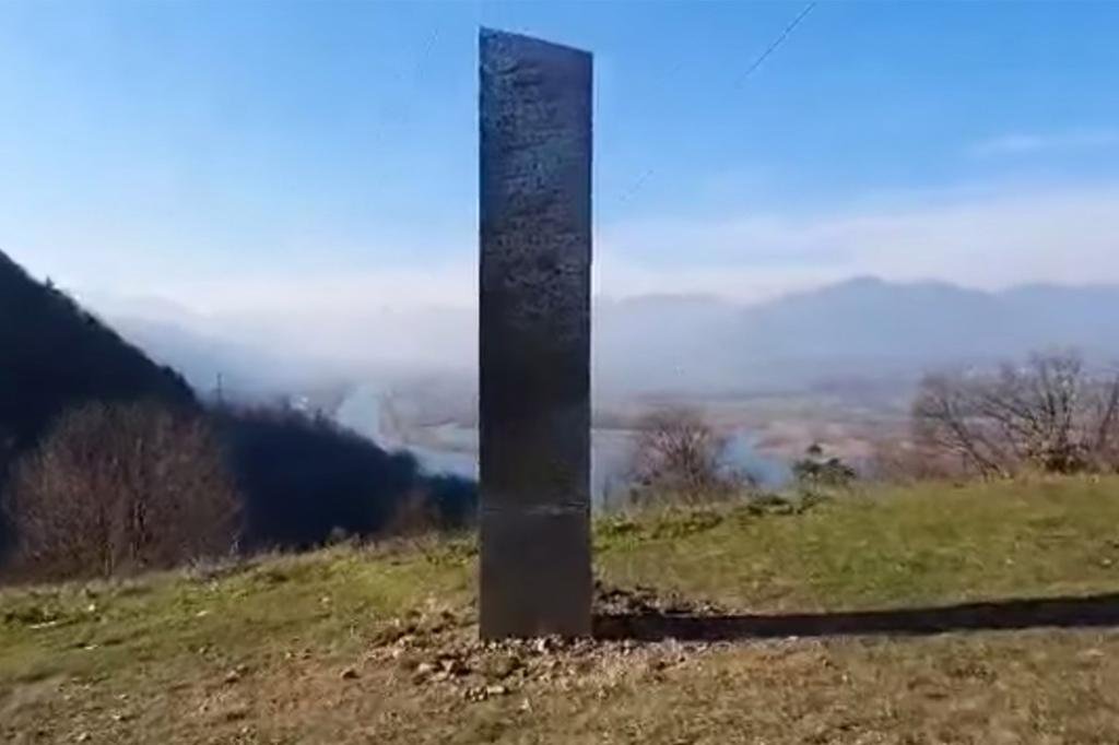 Mystery monolith disappears from Romanian forest