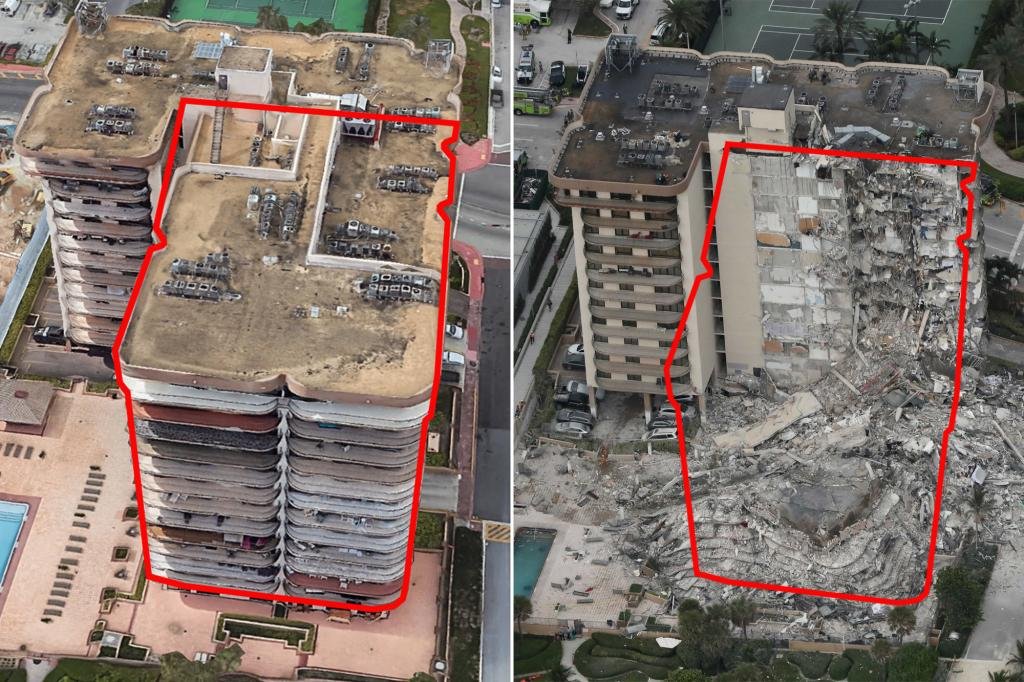 Shocking before-and-after photos show destruction of deadly Florida condo collapse