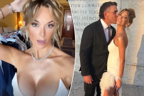 Brooks Koepka and Jena Sims PDA before Ryder Cup formal night