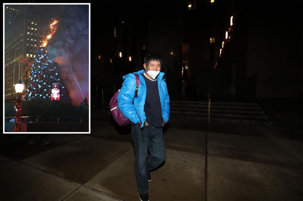 Christmas tree set on fire outside News Corp. building Flipboard