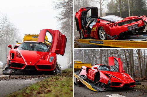 Mechanic totals $3.4M Ferrari after smashing into tree stump on test drive