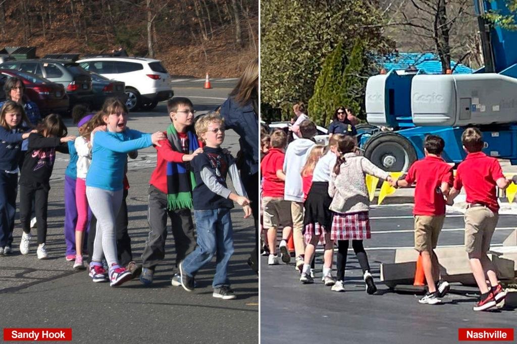 Chilling images from Nashville school shooting mirror Sandy Hook massacre