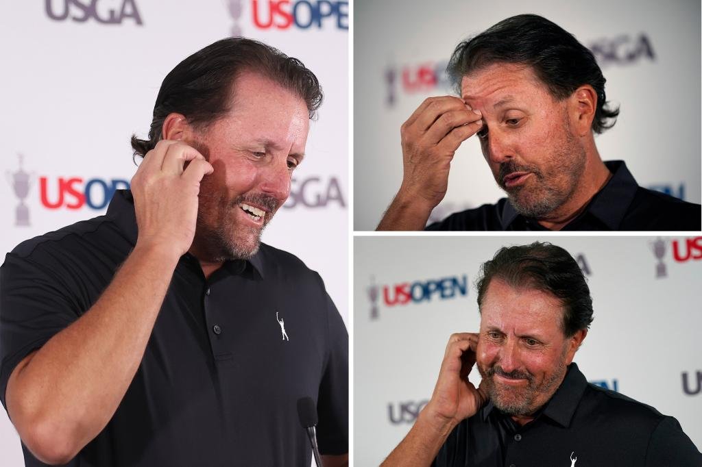 Phil Mickelson visibly uncomfortable during LIV Golf grilling at US Open