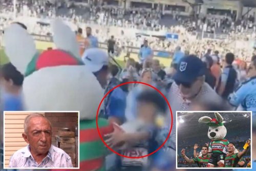 Mascot accused of pushing child blames 9-year-old for starting fight: ‘He didn’t go for a high five’