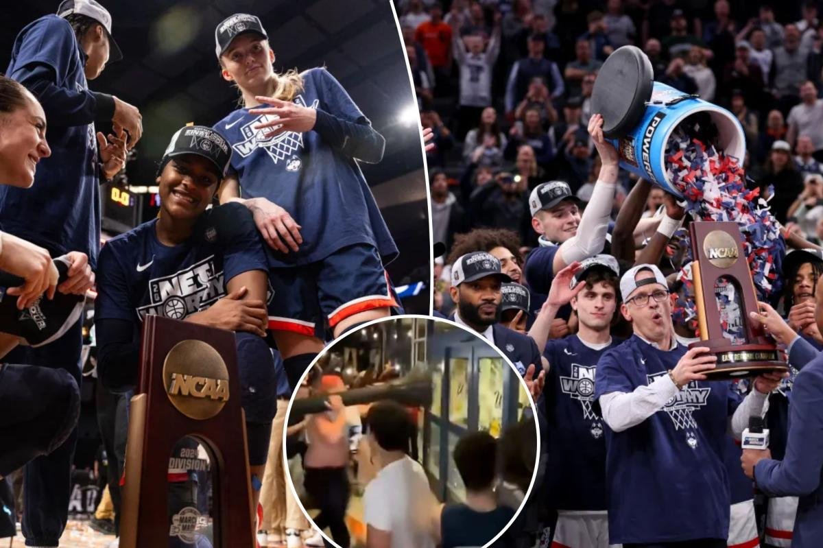 UConn removing light poles in advance of possible March Madness mayhem