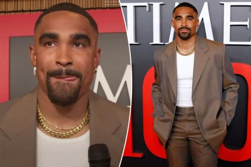 Awkward moment as Jalen Hurts asked about Eagles’ White House visit on red carpet