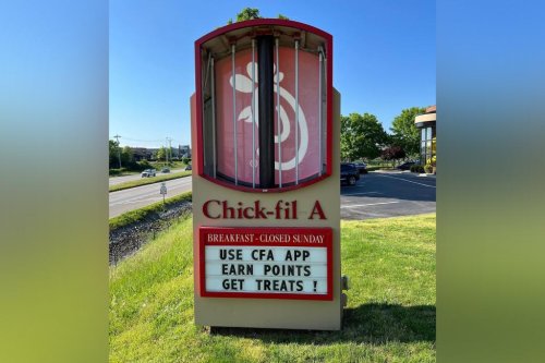 Chick-fil-A offers free food for a year if missing sign returned