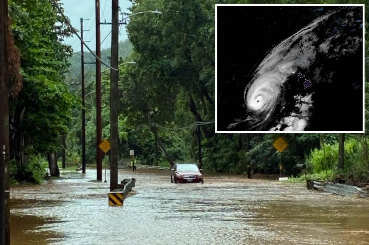 Life-threatening Hurricane Lowell makes rare direct hit on Hawaii as intense rain, wind blast state