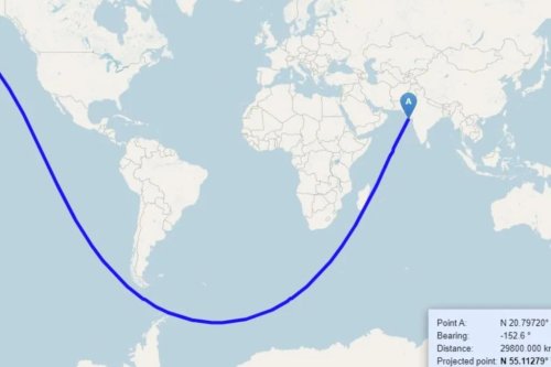 Map showing it’s possible to sail from India to the US in a ‘straight line’ boggles social media and even gets Elon Musk’s attention
