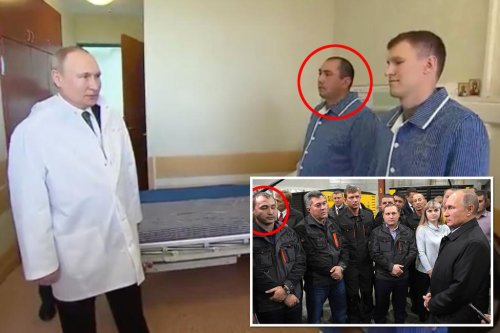Putin accused of faking visit to military hospital after photos reveal familiar face