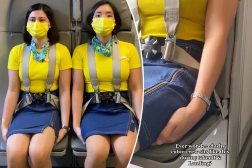 I’m a flight attendant — here’s the ‘scary’ reason we sit on our hands