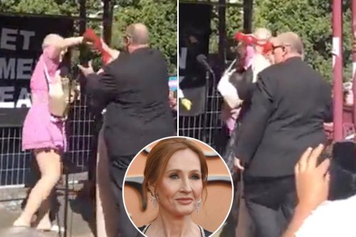 JK Rowling slams ‘mob’ after trans critic Kellie-Jay Keen Minshull is doused with tomato juice