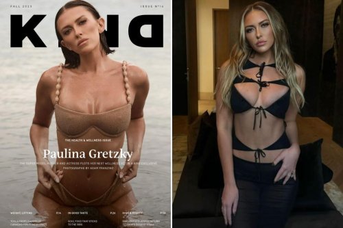Paulina Gretzky stuns on cover of Kind Magazine in tan bikini