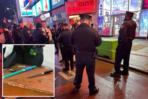 Migrant teen stabbed in the back while being beaten by 23 people in Times Square suffered collapsed lung: court docs