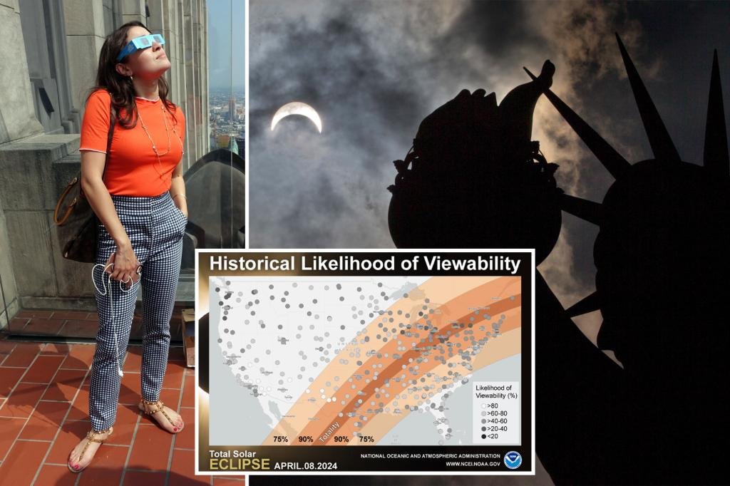 How will today’s weather affect solar eclipse viewing in NYC?