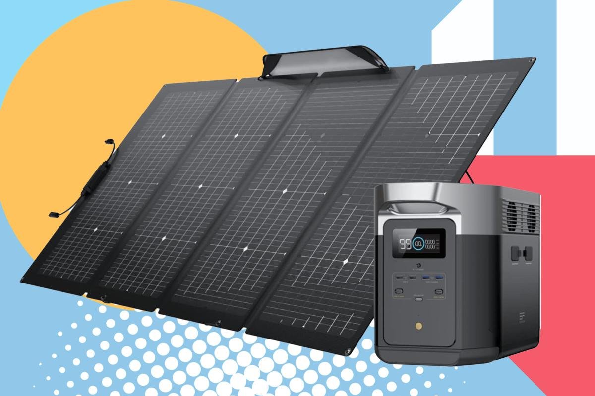 This massive Ecoflow 220W Solar Panel and Generator bundle is $900 off on Amazon