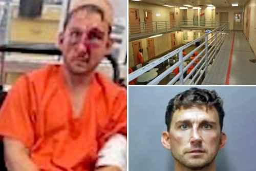 Serial Tesla road-rager beaten to a bloody pulp in prison after he’s arrested for allegedly attacking mom, teen learning how to park