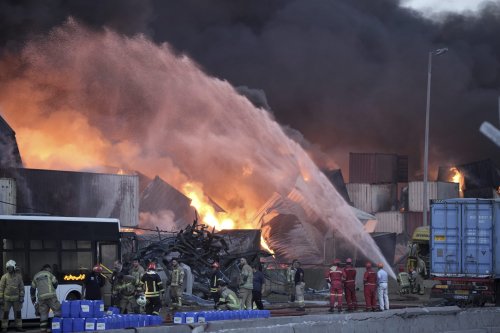 Raging Winds Reignite Fires at Iran's Main Port After Massive Explosion of Missile Fuel Components