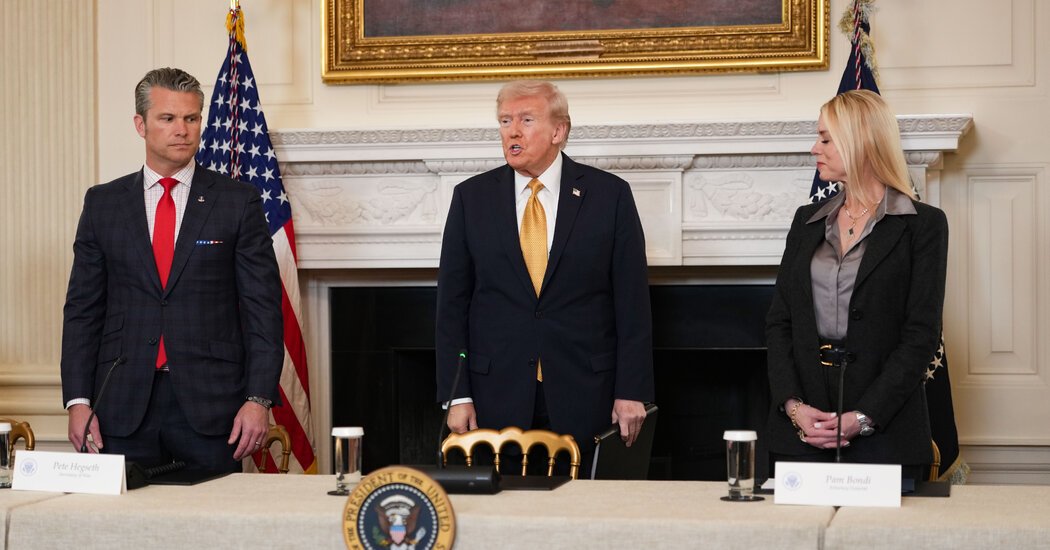 Trump Administration Live Updates: President Won’t Go to Congress for Cartel Strike Authorization