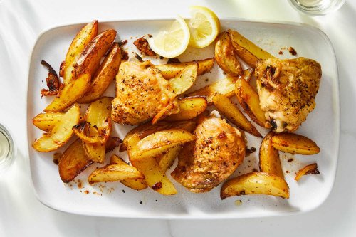 Lemony Chicken With Potatoes and Oregano Recipe