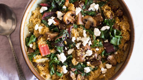 Quinoa Salad With Swiss Chard and Goat Cheese Recipe