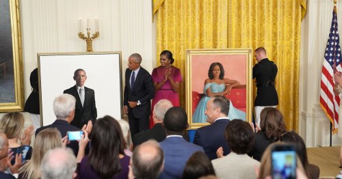 Official Obama Portraits Are Finally Unveiled at the White House